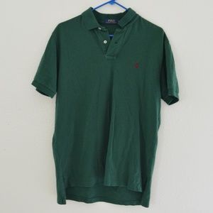 Men's Green Mesh Polo Shirt